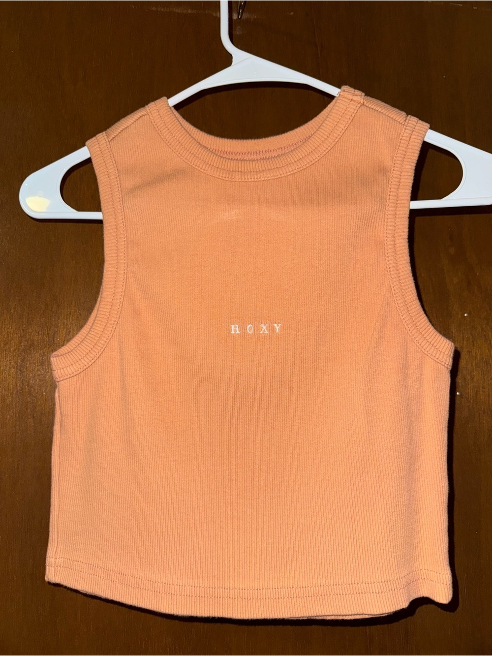 Roxy Roxify Orange Ribbed Cropped Tank - Picture 2 of 4